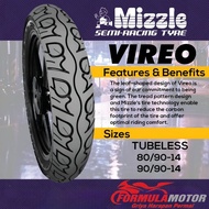 80/90-14 Ban Mizzle Vireo Tubeless - Ban Depan Motor Beat Vario Ring
