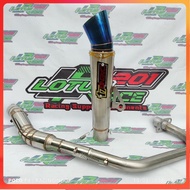Open Pipe Daeng sai4 TIP BLUE Canister/Conical Exhaust 1 Set Big Elbow Tmx 125/155 Skygo 150/175