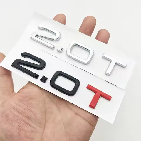 3d ABS 2.0 T Logo 2.0T Emblem Car Rear Trunk 2.0T Badge for Audi A4 B7 B8 A3 8P 8V A6 C7 A5 S3 Q5 2.