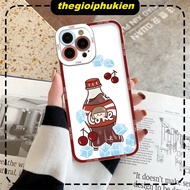 Coke cute iphone case with square edge camera hole 6/6pl/7/7plus/8/8plus/x/xs/11/12/13/14/pro/max/pr