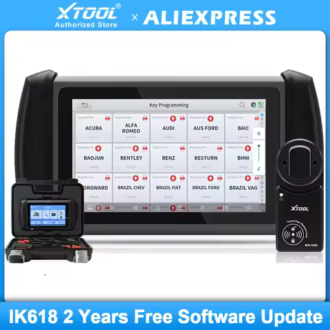 XTOOL InPlus IK618 Car Diagnostic Tools Key Programmer Immobilizer With KC100 Bi-Directional CAN FD 