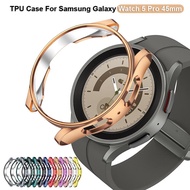 [G ใหม่] ฝาครอบสำหรับ Samsung Galaxy Watch 5 Pro เคส45Mm อุปกรณ์เสริม45Mm เคส TPU หน้าจอแบบอ่อน Protector Galaxy Watch 5 Pro 5pro 45Mm