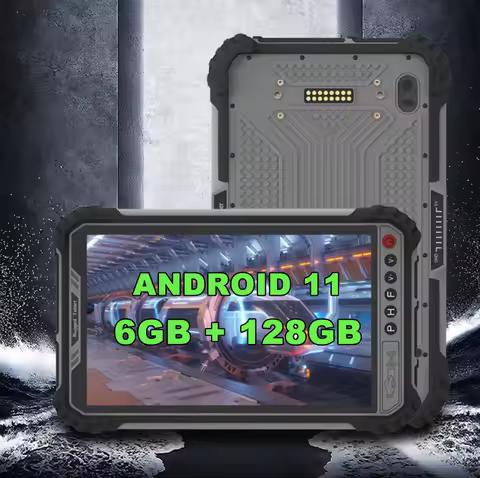 6GB+128GB Industrial Android 11 Waterproof IP67 8 Inch Rugged Tablet PC with GPS 4G Lte Wifi NFC 1D 