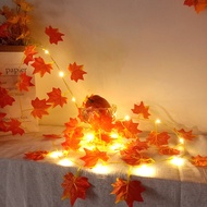 Amazon led Maple Leaf String Lights New Halloween Decoration Lanterns Thanksgiving Maple Leaf Rattan