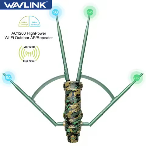 WAVLINK AC1200 Dual Dand 2.4G&5Ghz High Power IP67 Weatherproof Long Range Outdoor Wi-Fi Extender/AP