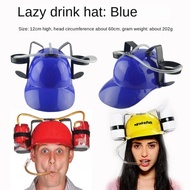 Drinking Hat Lazy Drinking Helmet Beer Soda Guzzler Helmet With Straw Funny Birthday Party Handsfree
