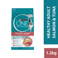PURINA One Healthy Adult with Salmon & Tuna Dry Cat Food (1 x 1.2kg)