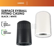 LMG_ LED Surface Eyeball Spotlight Casing Round Ceiling GU10 Downlight Decoration Lights Lampu Hiasan Siling Black White