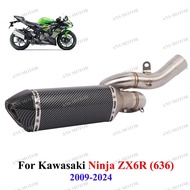 For Kawasaki Ninja Zx6r 2009-2024 Motorcycle Exhaust Escape System Middle Link Pipe Slip On zx6r Exh