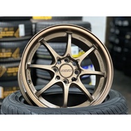 NEW 15X7J AOW CE28 Rim (set of 4) Bronze 4X100 for City Jazz Vios Yaris Myvi Mazda 2 Ativa