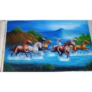 ! Realistic Feng Shui Horse Holding Success Painting