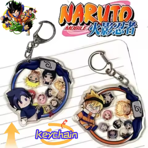 NARUTO Uzumaki Naruto Hatake Kakashi Gaara Personality Creative Acrylic Shaker Keychain Cute Bag Pen