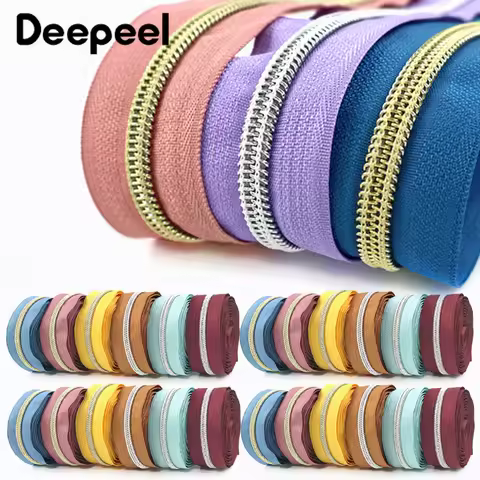 2-10M 5# Nylon Zippers By Meters Clothes Replacement Zips Bag Closure Zipper Repair Kit Luggage Deco