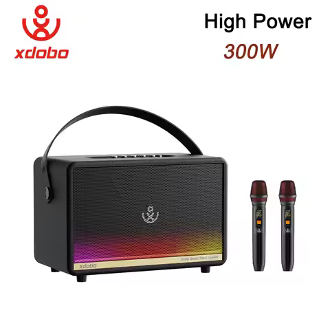 XDOBO Mirage Max High Power 300W Wireless Bluetooth Speaker Home Karaoke Sound Box TWS Mode RGB Swit