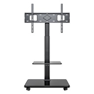 Trolley Living Room with TV Simple Mobile Solid Wood Bedroom Hanger All-in-One Wheel Display Art Sta