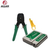 ☎♚✥Allan Network Crimping Tool and Network Lan Cable Tester / Lan Tester with battery