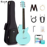 Enya NOVA Go SP1 Carbon Fiber Acoustic Electric Guitar with Smart AcousticPlus 35 Inch Travel Acusti
