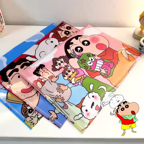 Crayon Shin-chan A4 Storage Pvc School Supplies Stationery Test Paper Bag Cartoon Classification Bag