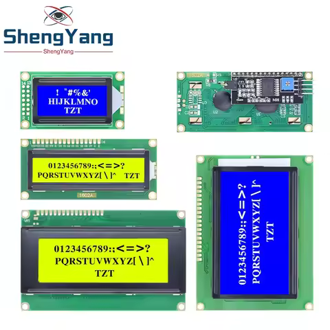 TZT LCD1602 LCD 1602 2004 12864 LCD Display Module Blue Green Screen 16x2 20X4 Character HD44780 Con