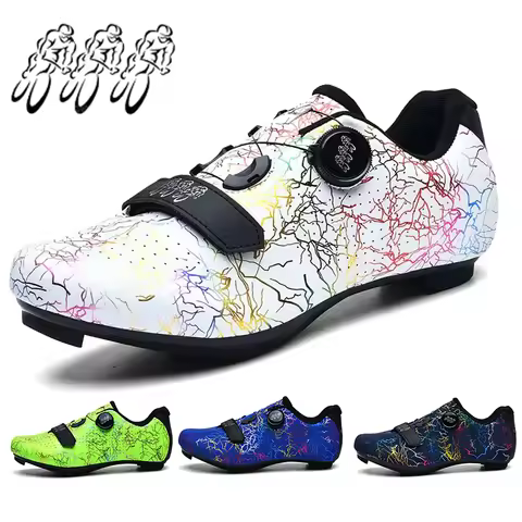 Men Cycling Shoes Outdoor SPD Road Cycling Shoes Cleat Men Locked Cycling Shoes Outdoor Road Pedal R