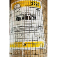 SHARK 1/2" x 1" x 17G x 3' x100' HOT DIP Galvanized BRC Welded Iron Wire Mesh Net Netting /Dawai Jar