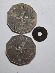 兩個有角形香港五元