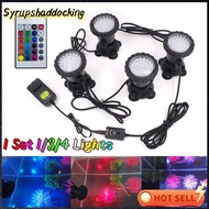 SYRUPSHADDOCKING พิพิธภัณฑ์สัตว์น้ำ LED กันน้ำครับ การ IP68 RGB 36 LED โคมไฟใต้น้ำ ไฟส่องตู้ปลา ไฟส่