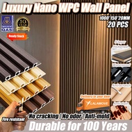 Extra 10% off with coupon】20PCS NANO Fluted Wall Panel 3.5FT-Premium WPC Wood Panel PVC Panel Board 