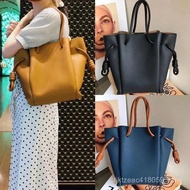 B808 Ladies Loewe Handbag Female Bag Bucket Bag Soft Calfskin Model 3035 Tote Bag Shopping Bag Flame