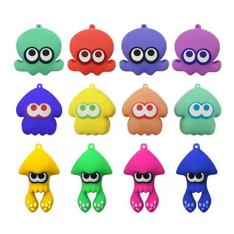 4 Styles Custom game 3D switch keychain accessories game peripheral Splatoon 3 Squid King Splatoon k