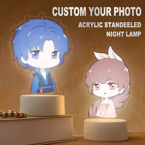 Personalized Custom 3D Lamp Standee Photo Cartoon Acrylic Customized Spotify Night Light Wedding PET