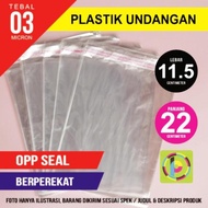 Plastik Undangan OPP Lem 11.5 x 22 cm