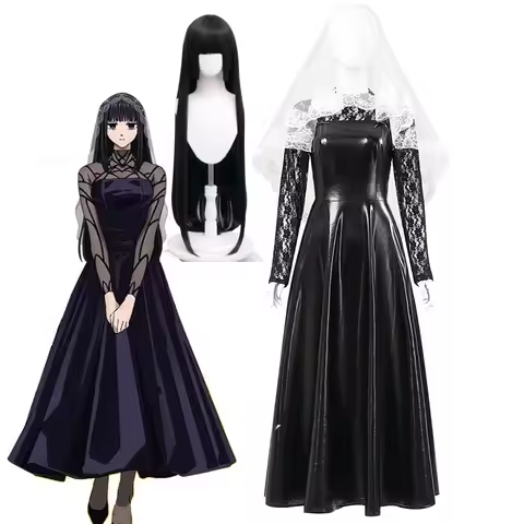 Osaragi Cosplay Anime Sakamoto Days Costume Wig Dress Veil Coat Outfit Women Assassin Shishiba Hallo