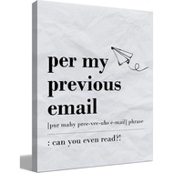 Per My Previous E-mail Definition Canvas Wall Art Prints Decor for Home Bedroom Living Room Office,O