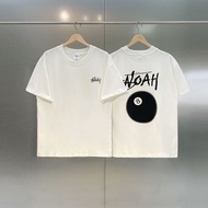 8-Ball Print White Short Sleeve T-Shirt American Street Pool Style 100% Premium Cotton Men and Women