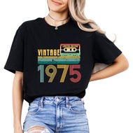Men's cotton T-shirt Vintage 1975 T Shirt 50th Birthday Shirt Birthday Party T-Shirt 50th Birthday G