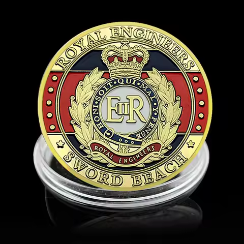 Gold Normandy Landing Commemorative Coin Royal Engineers Sword Beach 1944 D.Day Collectibles Souveni