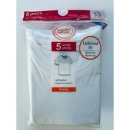 White WN t-shirt with wide width Size XL-HUSKY (14-16) (height 155-163 cm) - Pack of 5 - American pr