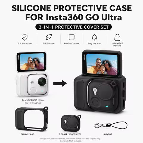 For Insta360 GO Ultra Silicone Case For Insta 360 Ultra Action Camera Protective Cover With Lens Pro