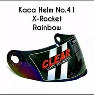 [COD] Distributor KACA Visor KYT X-ROCKET Iridium Silver || x rocket silver Chrome - rainbow pelangi