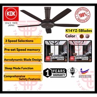 KDK Z Series K14YZ-PBR  Ceiling Fan (140cm/56″)/SBE 5Blade 5Speeds Ceiling Fan with Remote