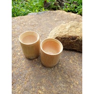 Minimalist bamboo shot cups per 1 piece