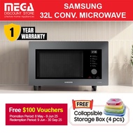 SAMSUNG MC32DB7746KCSP 32L SMART CONVECTION MICROWAVE OVEN | Free Collapsible Storage Box & $100 e-V