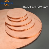 T2 Copper Disc Pure Copper Round Plate Circular Sheet Thickness 1.2/1.5/2/3mm Diameter 10mm ~200mm S