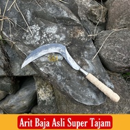 Arit Rumput Asli Super Tajam Sabit Rumput Padi - Sepuh Pande Tradisional Asli Jawa Timur