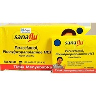 SanaFlu Paracetamol Meredakan Gejala Flu isi 4 Tablet