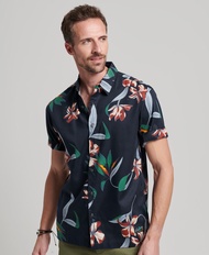 Superdry Short Sleeve Hawaiian Shirt - Dark Navy Hawaiian