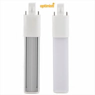 OPTIM 2 Pack LED Tube Light, G23/GX23 2-Pin LED Bulb, Long Lifespan 6W CRI 80+ 600LM PL Horizontal L