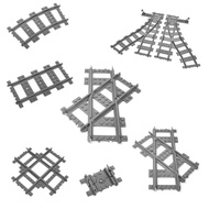 Train Track Accessories Left Right Inclined Cross Track Straight Track Soft Track Curved Track Bifur