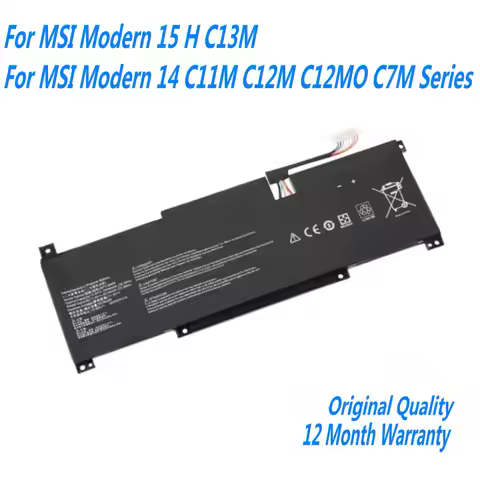 11.4V 3448mAh/39.3WH BTY-M494 Laptop Battery For MSI Modern 15 H C13M For MSI Modern 14 C11M C12M C1